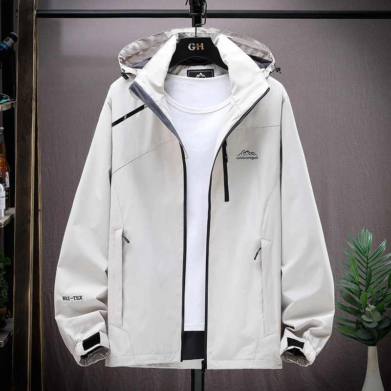 Damen Leichte Wasserabweisende Outdoorjacke mit Kapuze, Brustreißverschluss und verstellbaren Bündchen Nord Taschen