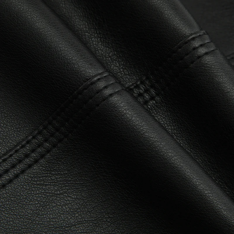 Damen Taillierte Biker-Lederjacke mit Stepp-Schultern Nord Taschen