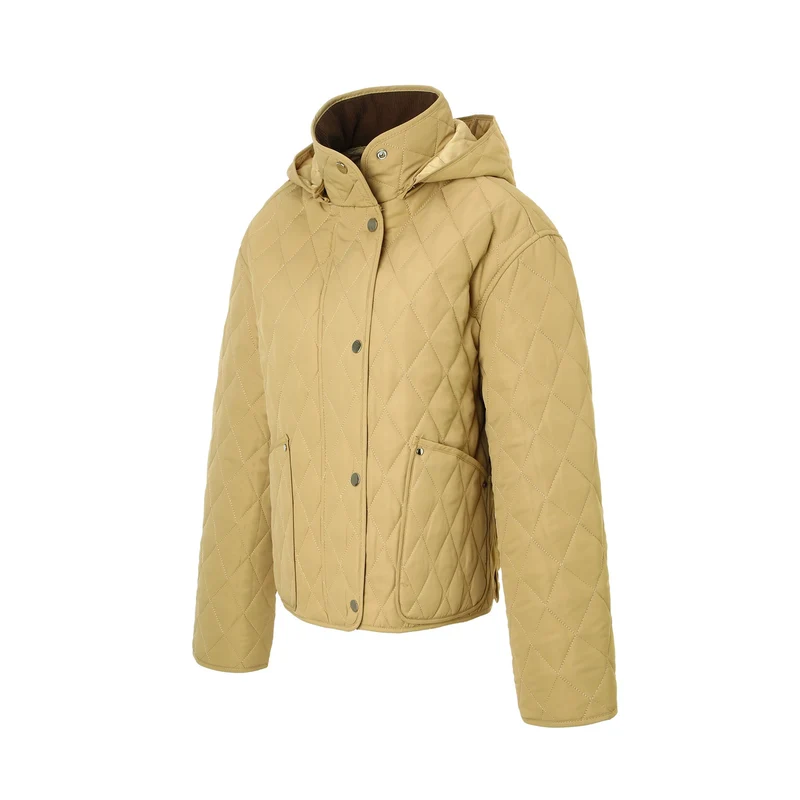 Damen Steppjacke mit Kapuze, gesteppter Rhombenstruktur und Pattentaschen Nord Taschen