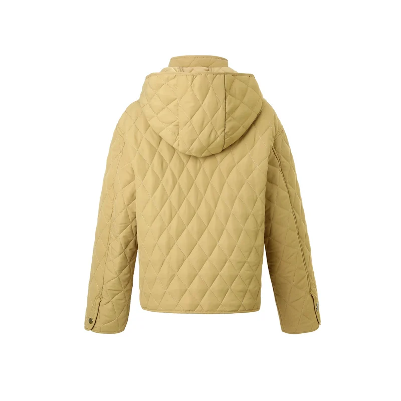 Damen Steppjacke mit Kapuze, gesteppter Rhombenstruktur und Pattentaschen Nord Taschen