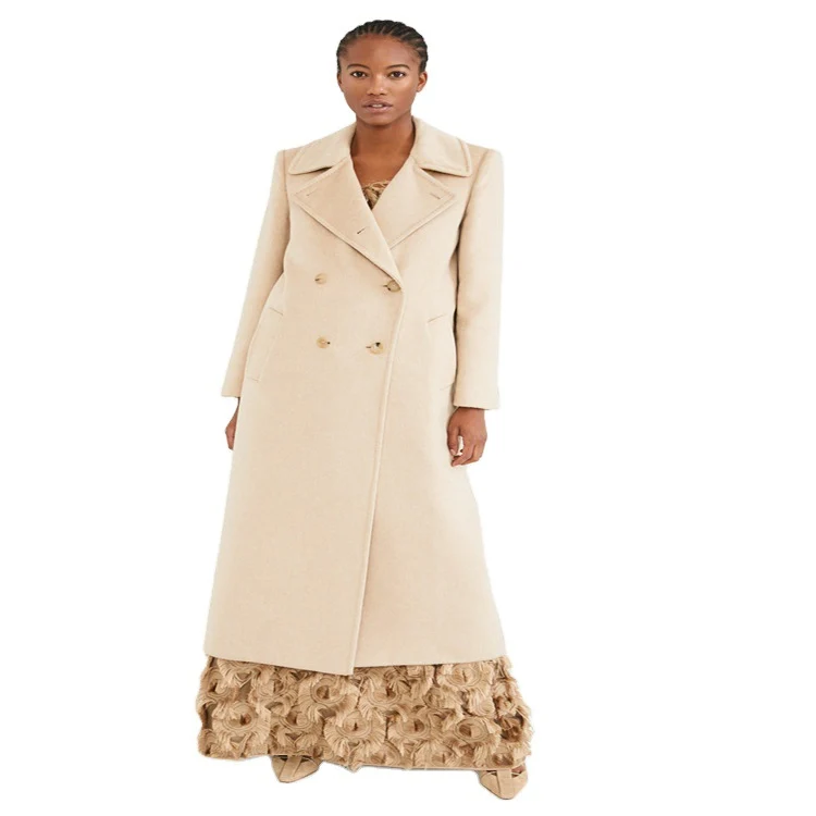 Damen Maxikleid mit dreidimensionaler Rosettenstruktur und feinem Ledergürtel Nord Taschen