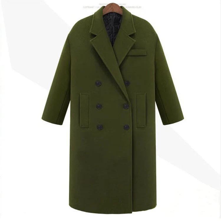 Herren Longcoat im minimalistischen Doppelreiher aus Wollmix mit kastiger Oversize-Silhouette Nord Taschen