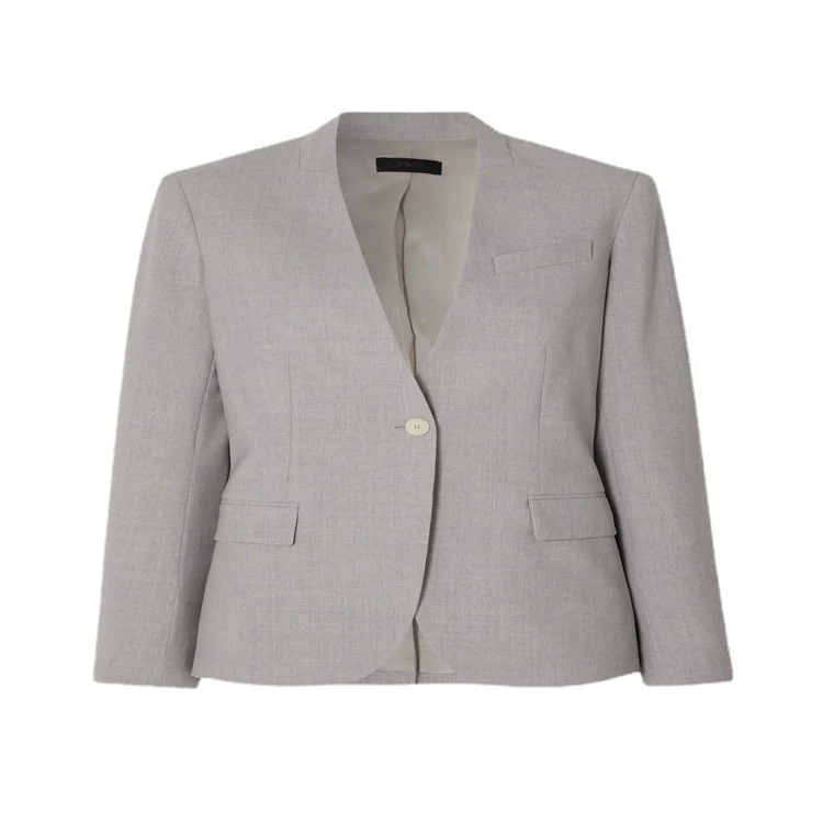 Damen Maßgeschneiderter Hosenanzug mit weitem Bein und einreihigem Blazer Nord Taschen