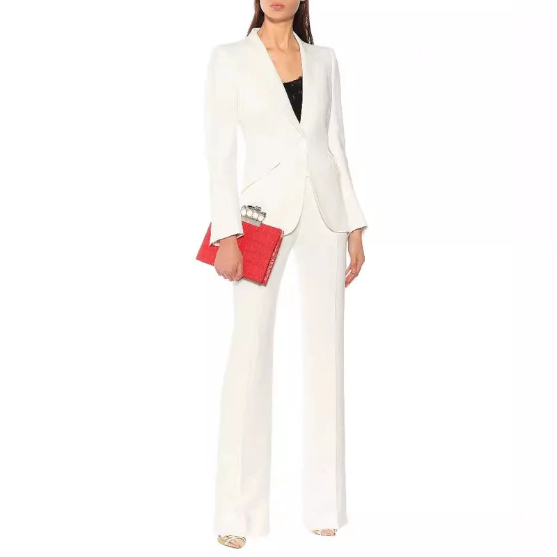 Damen Maßgeschneiderter Einreihiger Blazer mit skulpturierter Schulter und tailliertem Cut Nord Taschen
