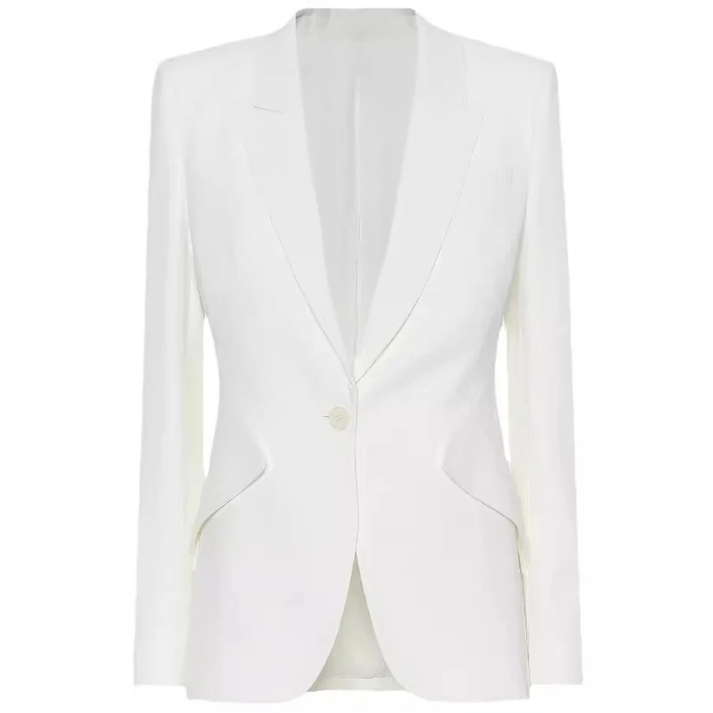 Damen Maßgeschneiderter Einreihiger Blazer mit skulpturierter Schulter und tailliertem Cut Nord Taschen