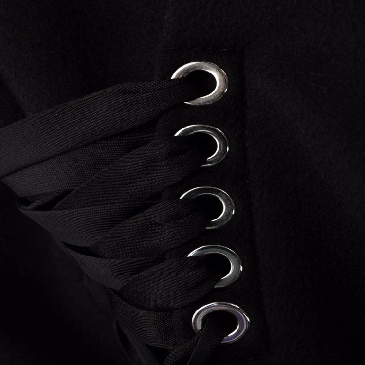 Damen Longcoat im minimalistischen Doppelreiher mit taillierter Silhouette und Pattentaschen Nord Taschen