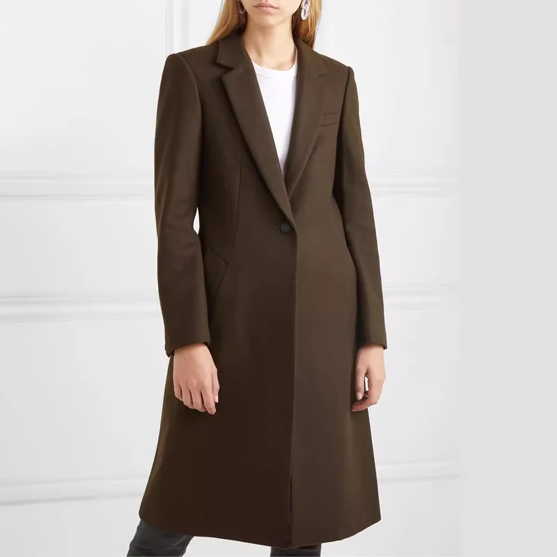 Damen Langmantel im schlanken Tailoring mit schmaler Silhouette Nord Taschen