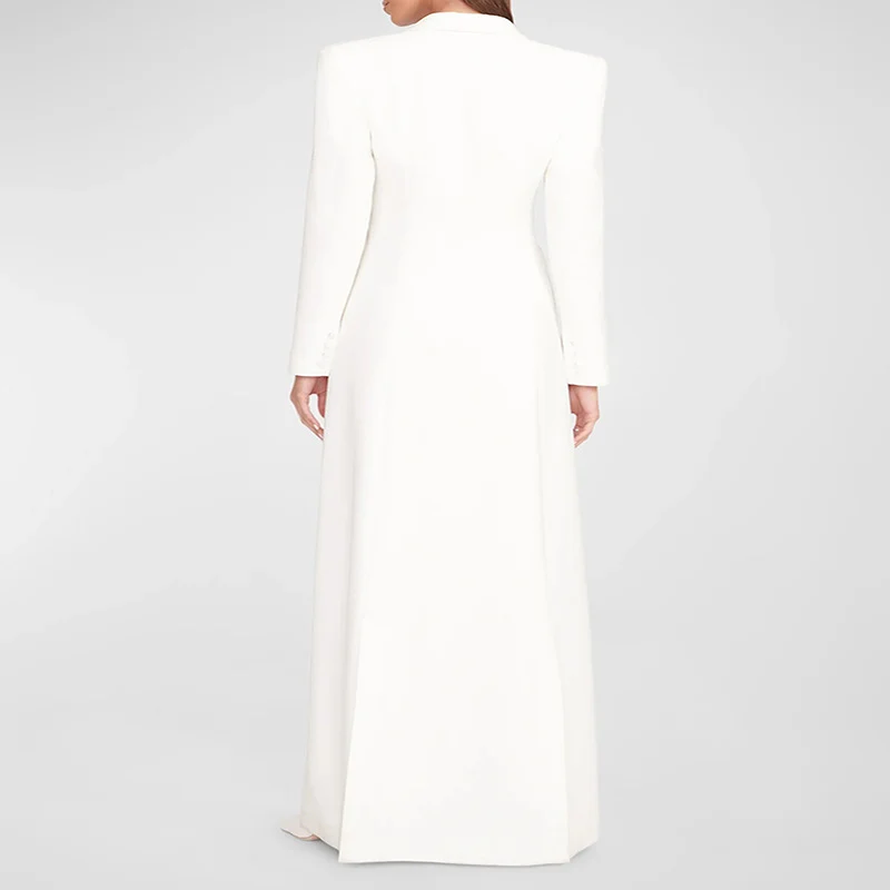 Damen Abendliches Maxikleid‑Blazer mit schlanker Silhouette, Korsettnaht und elegantem Frontschlitz Nord Taschen