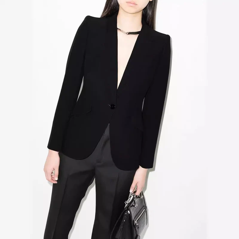 Damen Vegane Lederhose im Geradschnitt mit hoher Taille und dezentem Bootcut Nord Taschen