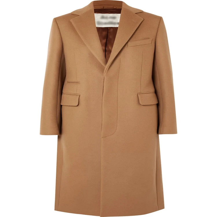 Damen Einreihiger Wollmix-Longcoat mit klarem Tailoring und Pattentaschen Nord Taschen