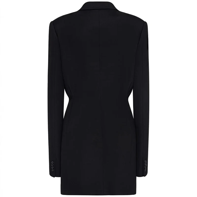 Damen Einreihiger Longblazer mit taillierter Silhouette und weiter Palazzohose Nord Taschen