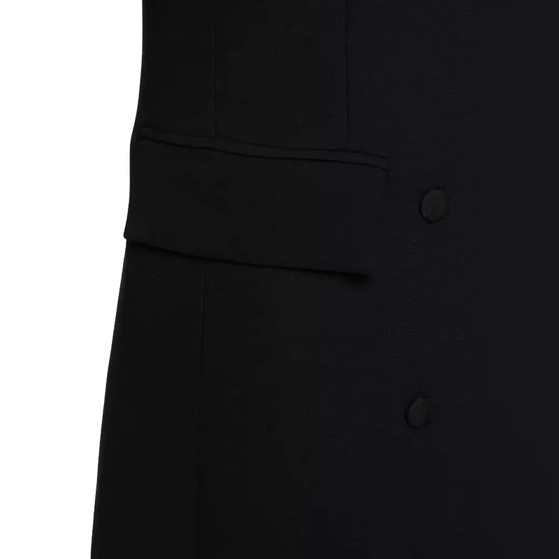Damen Doppeltreihiger Maxi-Blazer-Mantel mit schlanker Silhouette Nord Taschen