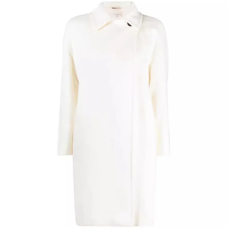 Damen Oversize Wollmix‑Mantel mit überschnittener Schulter und minimalistischer Knopfleiste Nord Taschen