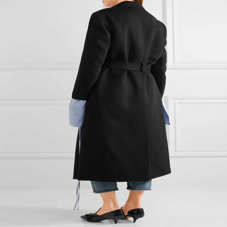 Damen Oversize Longmantel im minimalistischen Schalkragen‑Tailoring Nord Taschen