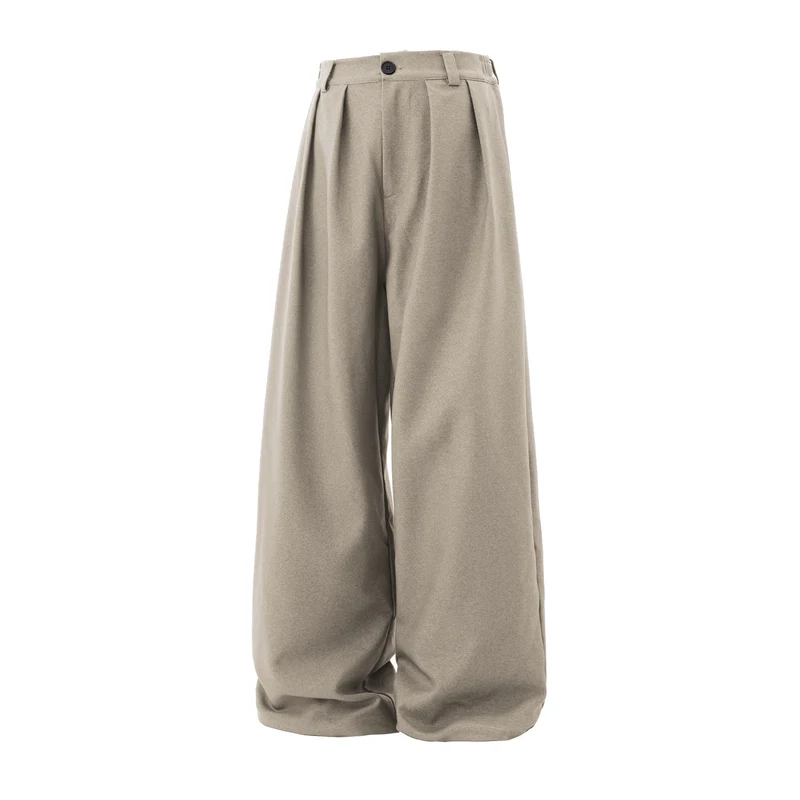 Damen Weite Hochtaillierte Palazzohose mit Bundfalten und Ballonbein Nord Taschen