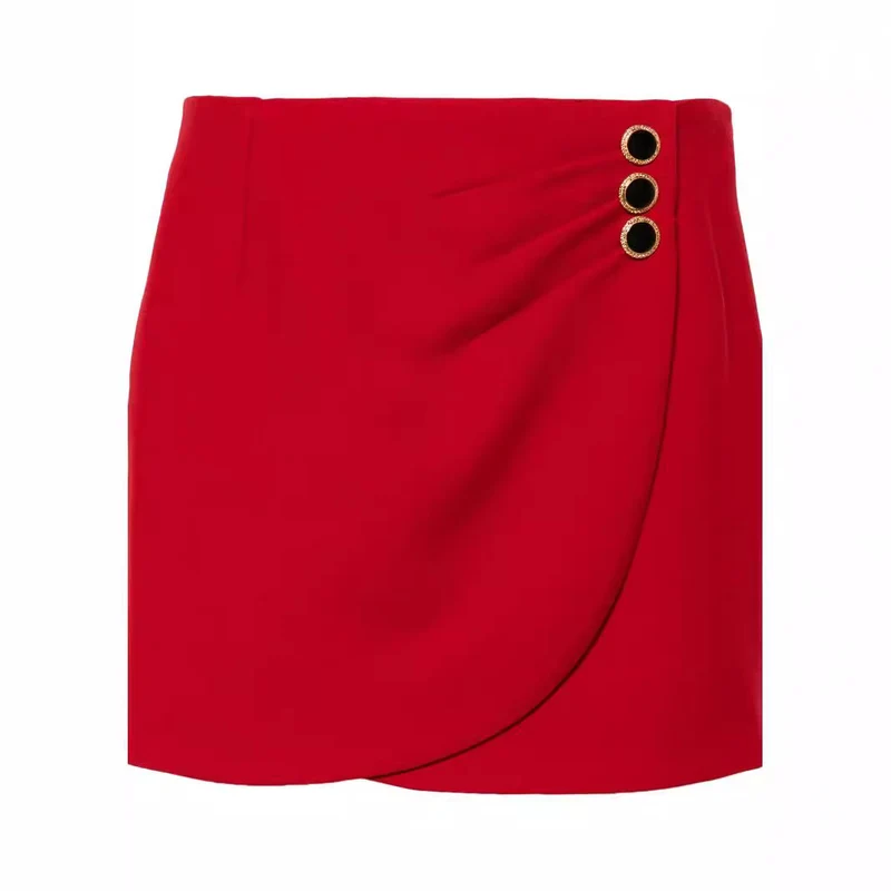 Damen Tailliertes Blazerkleid-Set mit V‑Ausschnitt und asymmetrischer Ösenverzierung Nord Taschen