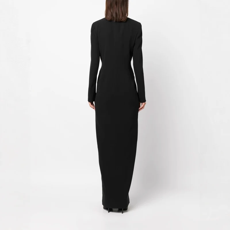 Damen Doppelreihiges Blazerkleid mit Satinrevers Nord Taschen