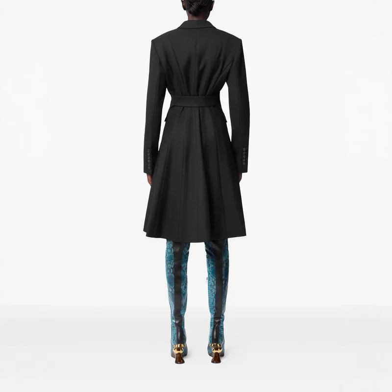 Damen Langblazer im minimalistischen Doppelreiher mit verstärkten Schultern Nord Taschen