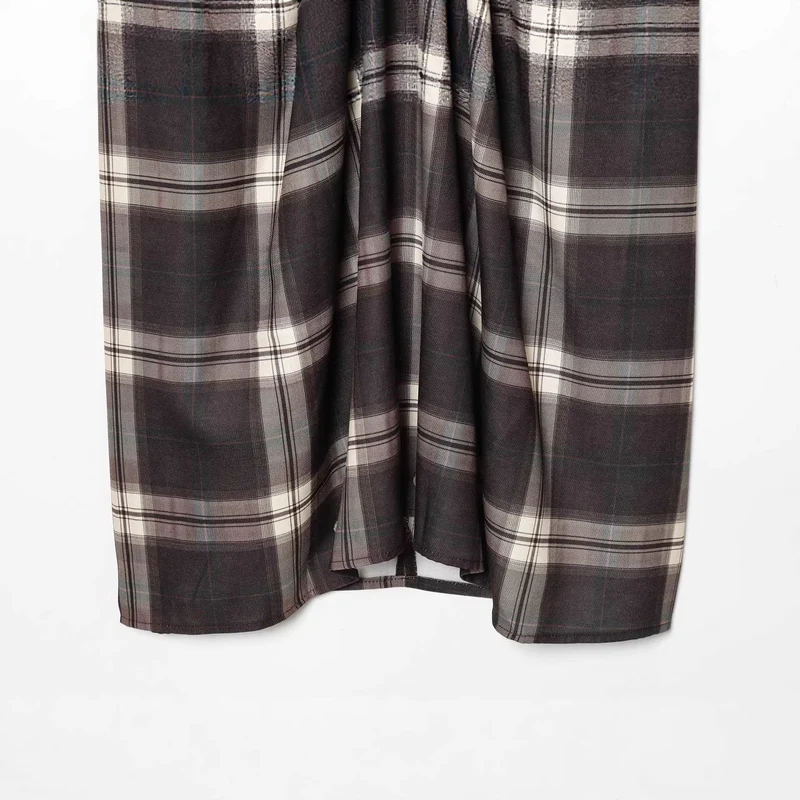 Damen Midirock mit Karomuster und dekorativer Frontdrappierung Nord Taschen