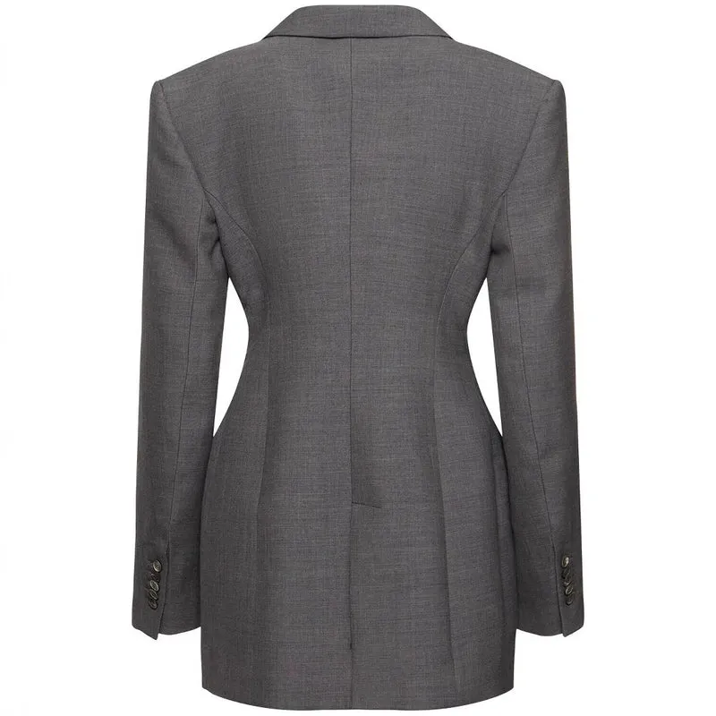 Damen Oversize-Blazer mit langer Silhouette und markanter Schulterpartie Nord Taschen