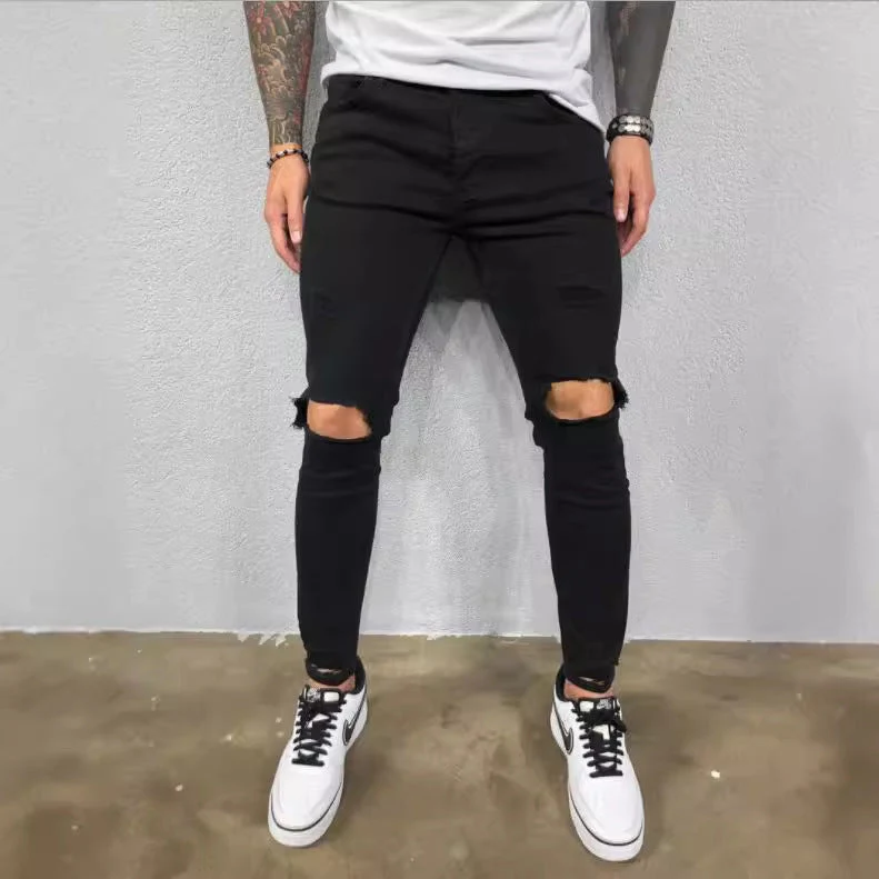 Herren Slim Fit Jeans mit modischen Rissen