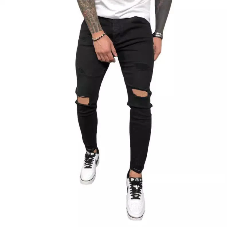 Herren Slim Fit Jeans mit modischen Rissen