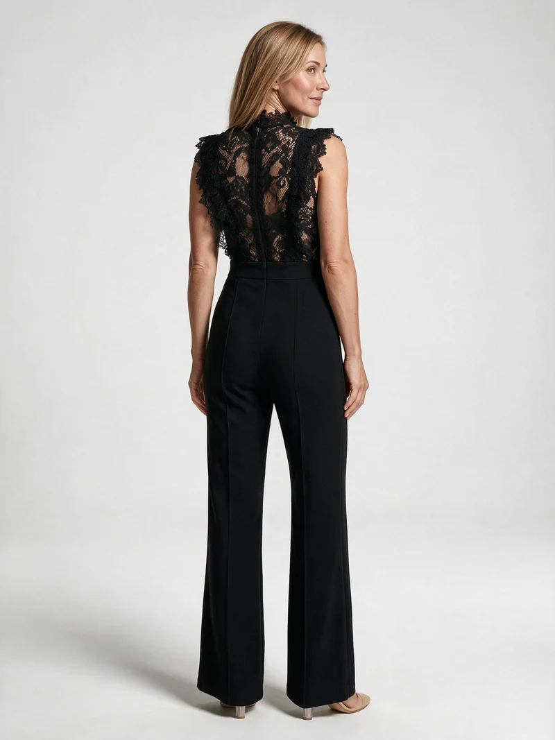 Damen Jumpsuit Spitze elegant weit - Vittorelli