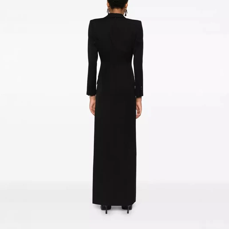 Damen Tailliertes Abend-Maxikleid im Smoking-Blazer-Stil Nord Taschen