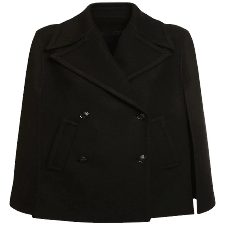 Damen Kurzer Cape‑Blazer im minimalistischen Tailoring mit kastiger Silhouette Nord Taschen