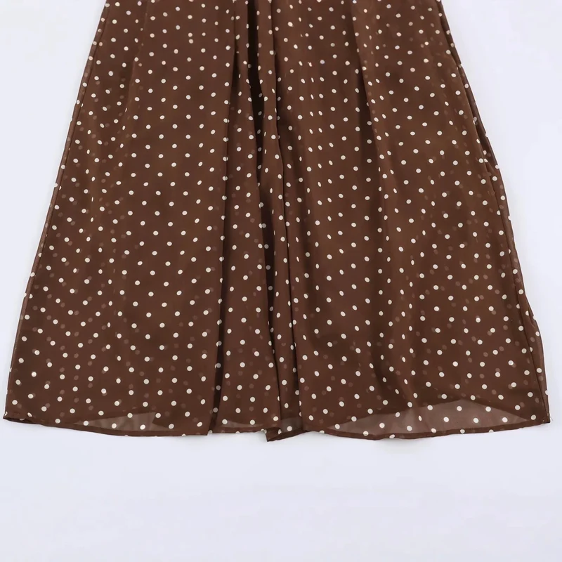 Damen Luftiges Chiffon-Midikleid mit tiefem V-Ausschnitt, geraffter Smock-Taille und Volantstufen Nord Taschen