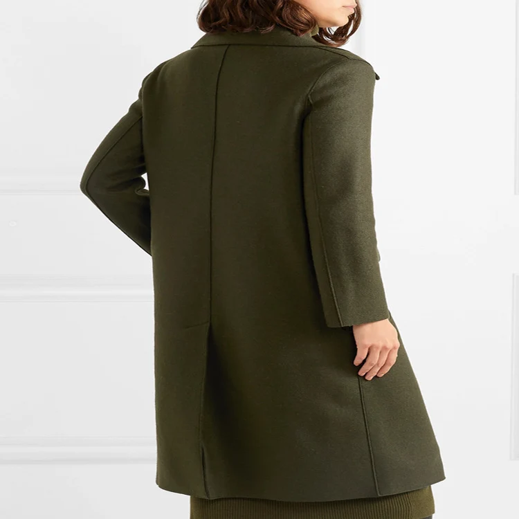 Damen Midilanges Rollkragen‑Strickkleid mit Seitenschlitz und relaxed Fit Nord Taschen