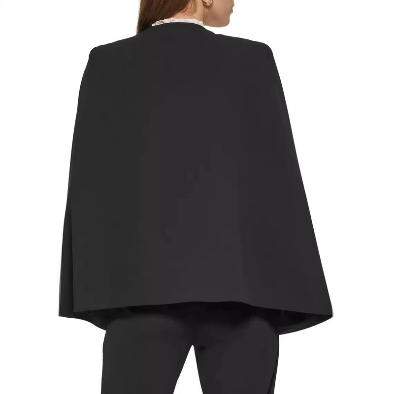 Damen Cape-Blazer-Set im Tailoring mit Cape-Ärmeln und schmaler Anzughose Nord Taschen