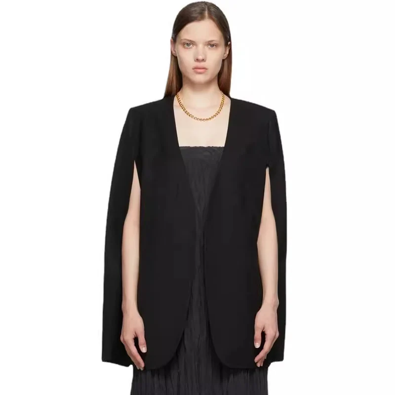 Damen Cape-Blazer mit offenem Fall und seitlichen Arm-Schlitzen Nord Taschen