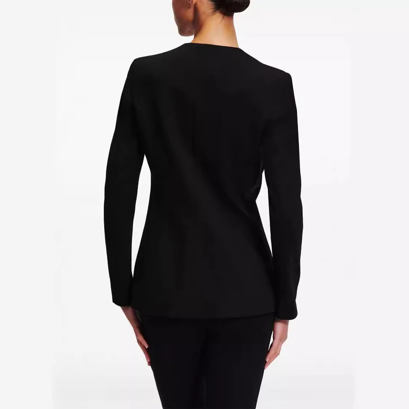 Damen Cape-Ärmel Tailoring-Blazer mit taillierter Silhouette und ausgestellter Hose mit Beinschlitz Nord Taschen