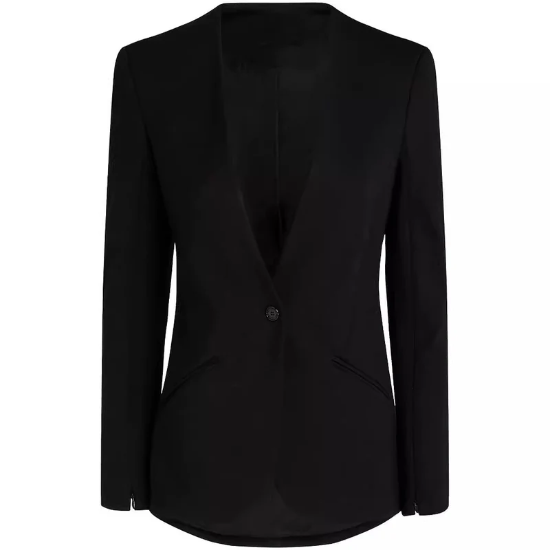 Damen Cape-Ärmel Tailoring-Blazer mit taillierter Silhouette und ausgestellter Hose mit Beinschlitz Nord Taschen