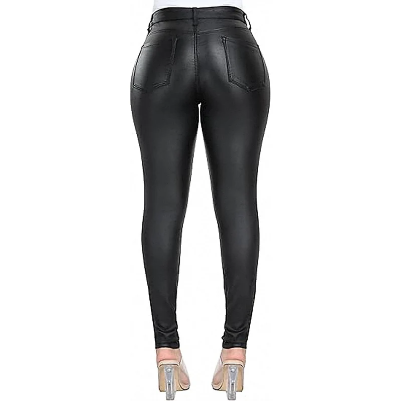 Damen High‑Waist Skinny‑Leggings in Lederoptik Nord Taschen
