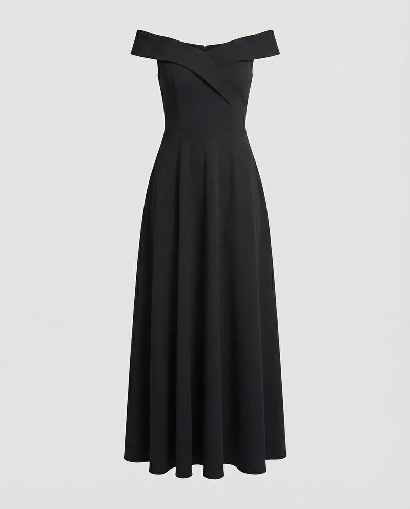 Elegantes Off-Shoulder Langes Catwalk Abendkleid - Arvani