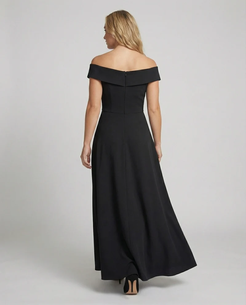 Elegantes Off-Shoulder Langes Catwalk Abendkleid - Arvani