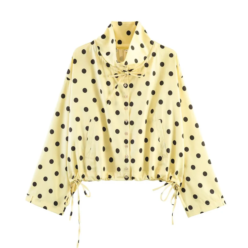 Damen Leichte Windjacke mit Stehkragen, Bindeschleife und Kordelzug Nord Taschen
