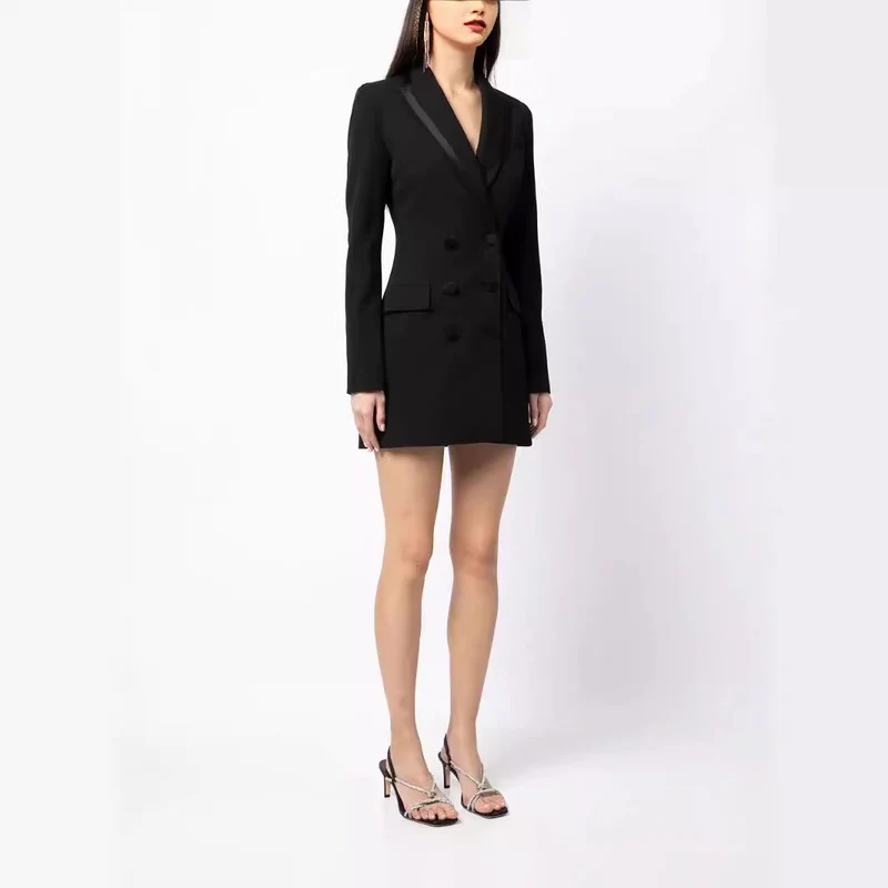 Damen Kurz‑Blazerkleid im Doppelreiher mit taillierter Passform Nord Taschen