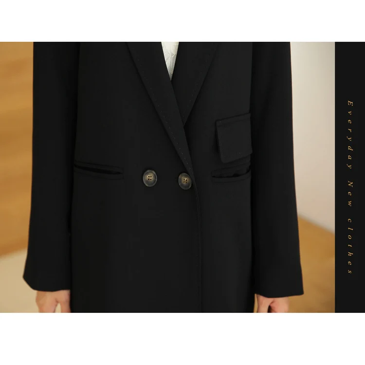 Damen Knieumspielender Einreihiger Wollmix-Longmantel im minimalistischen Tailoring Nord Taschen