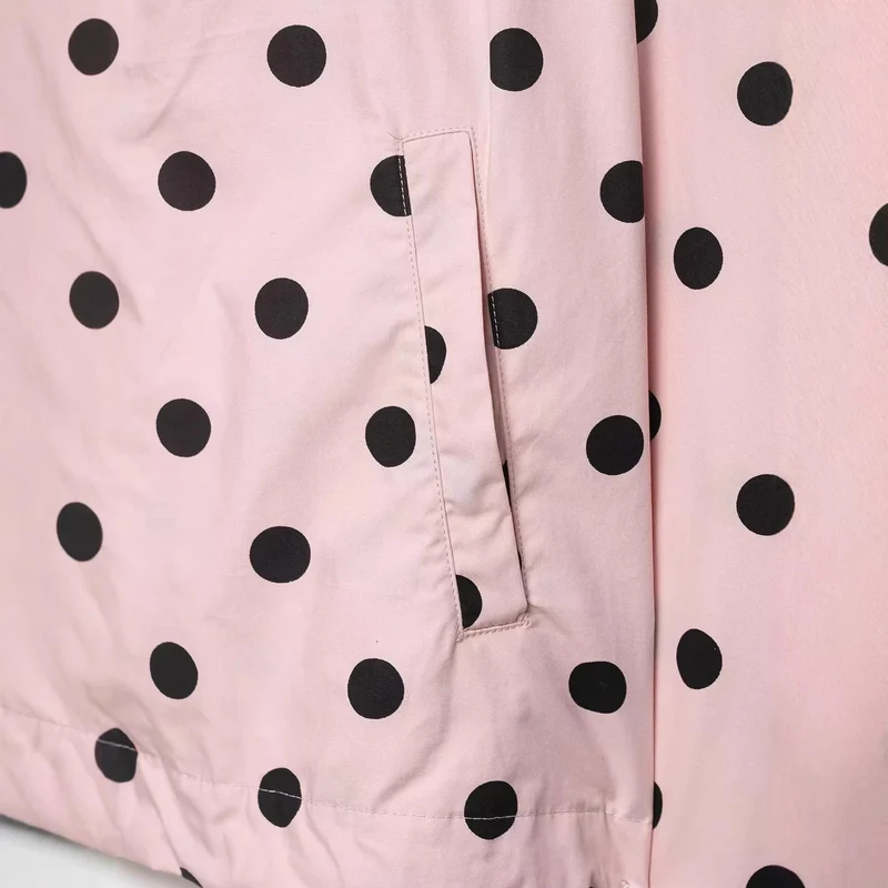 Damen Leichte kurz geschnittene Freizeit-Blousonjacke mit Stehkragen, Tunnelzug und großen Pattentaschen Nord Taschen