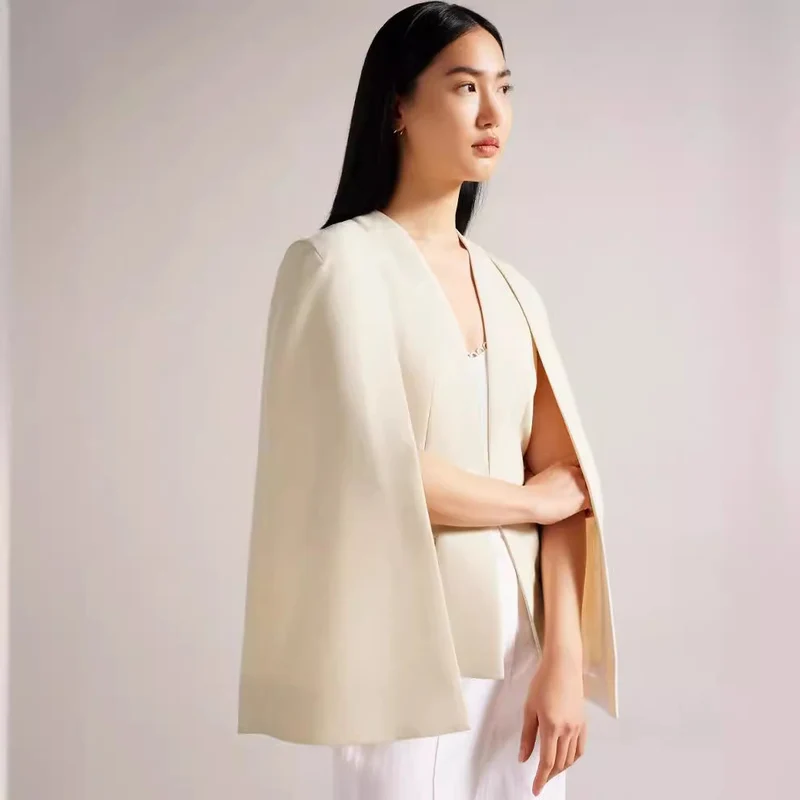 Damen kimonoinspirierter Cape‑Blazer im fließenden Tailoring‑Look Nord Taschen