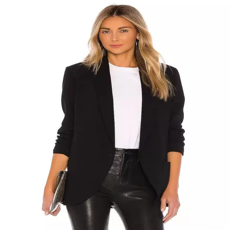 Damen Hochtaillierte vegane Lederhose mit schmaler Passform und leichtem Schlag Nord Taschen