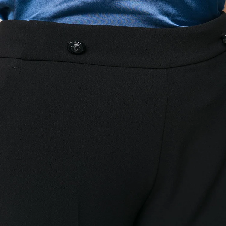 Damen Hochtaillierte Tailoring-Palazzohose mit Bügelfalte und weitem Bein Nord Taschen