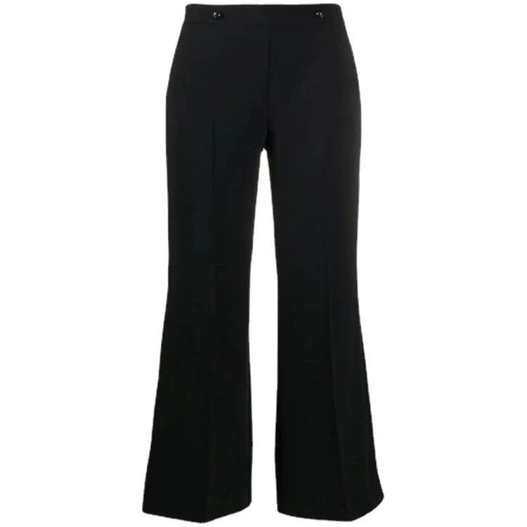 Damen Hochtaillierte Tailoring-Palazzohose mit Bügelfalte und weitem Bein Nord Taschen