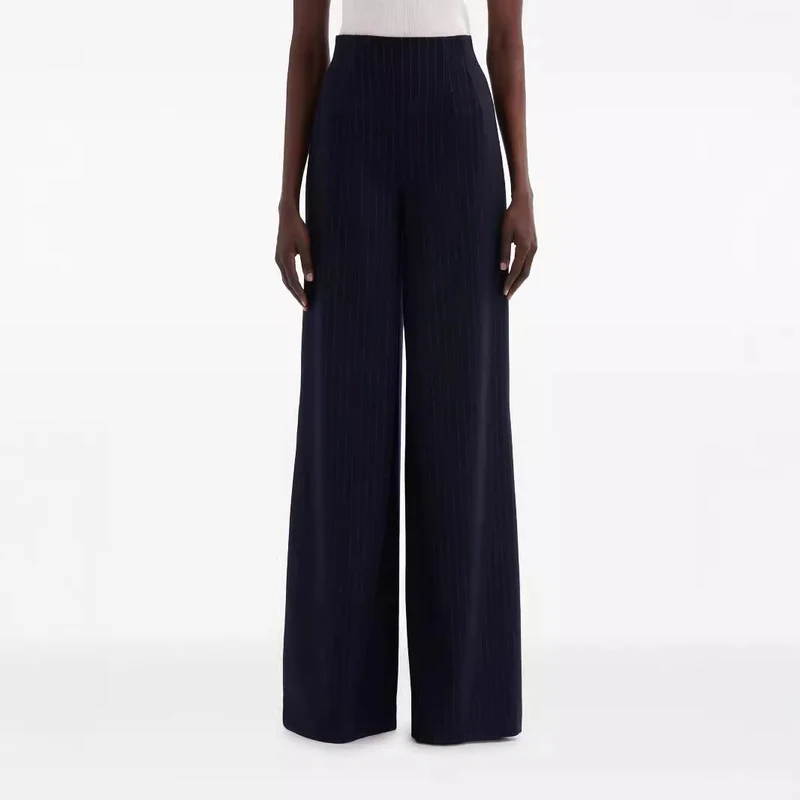 Damen Hochtaillierte Plissee‑Palazzohose mit weitem Bein Nord Taschen
