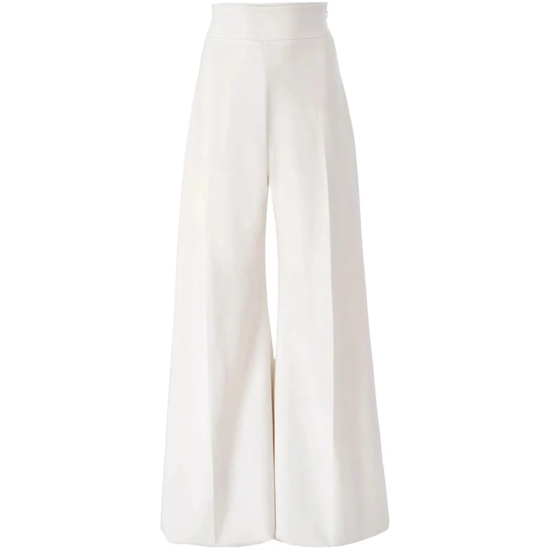 Damen Hochtaillierte Palazzo‑Hose mit weitem Bein und Bügelfalte Nord Taschen