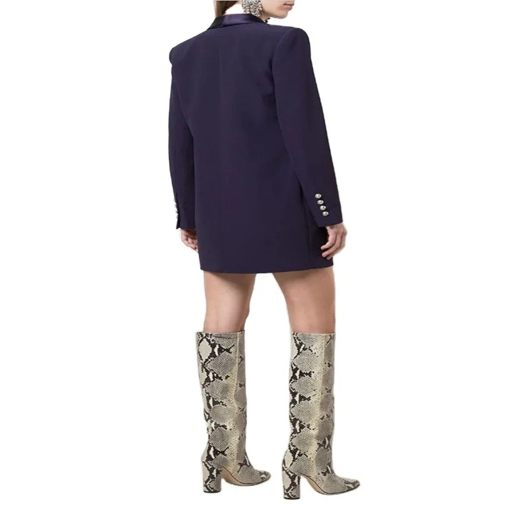 Damen Blazerkleid im Tailoring‑Look mit satiniertem Schalkragen und strukturierten Schultern Nord Taschen