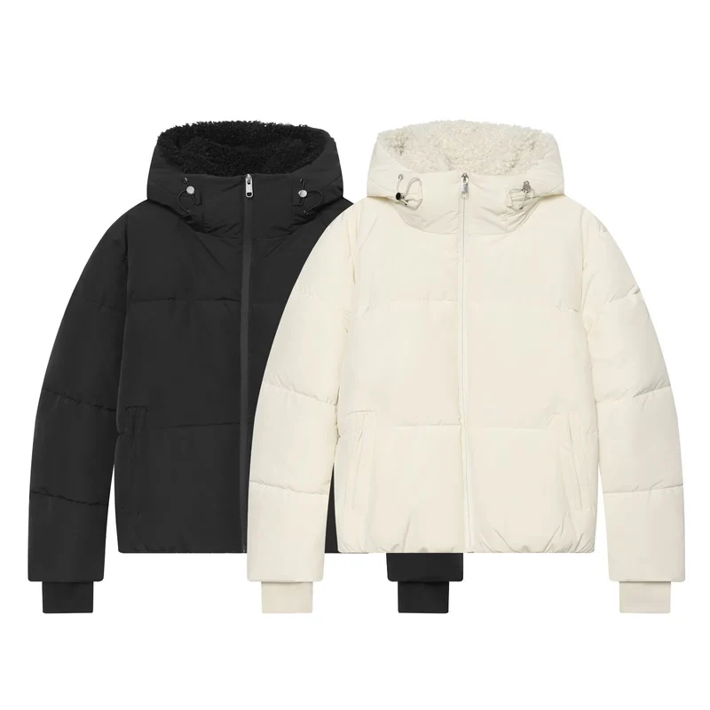Damen Kurze Steppjacke mit Teddykragen Nord Taschen